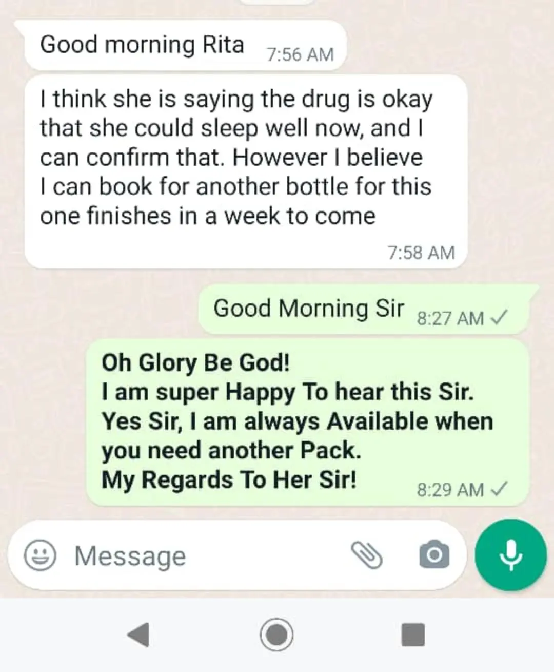 Mother testimonial
